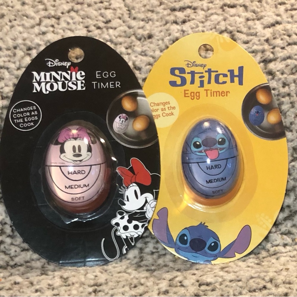 Disney Minnie Mouse & Stitch Egg Timers (Set of 2)